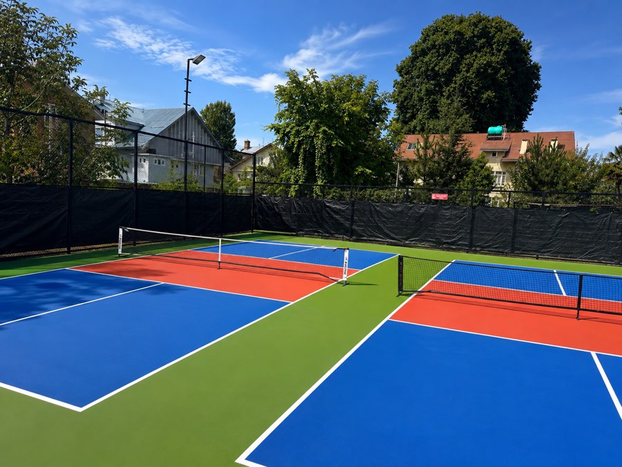 Two full courts, side by side